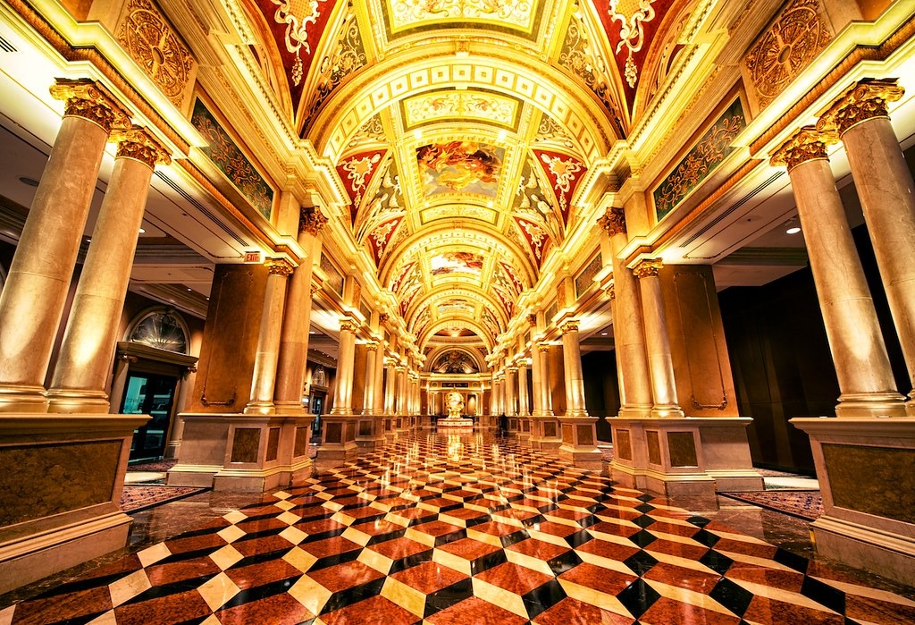 Private venue space prepared for an exclusive event